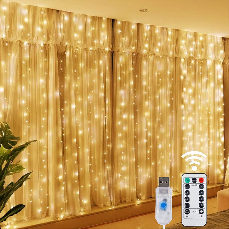 Christmas Fairy String Curtain Lights