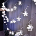 LED Snowflake String Garland Fairy Lights