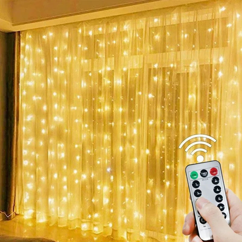 Curtain Remote Control String Lights